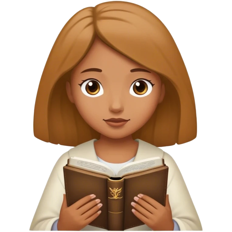 Girl reading bible emoji