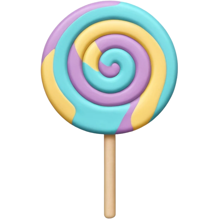 lollipop, claymation style, matte plasticine, pastel colors, visible fingerprints emoji