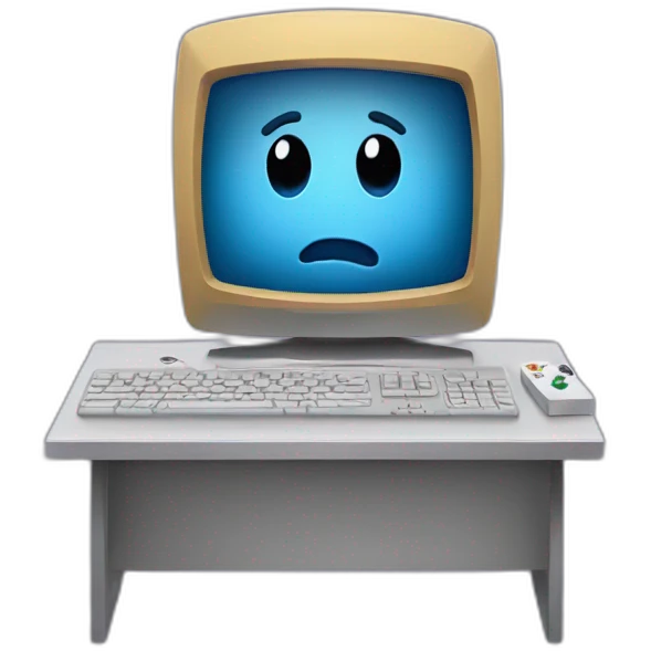 playing video games on computer emoji