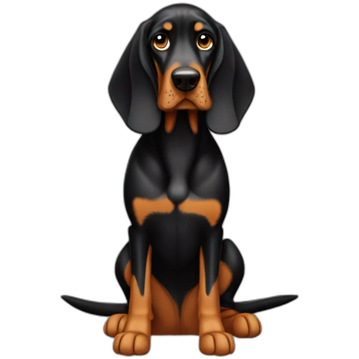 black and tan coonhound emoji