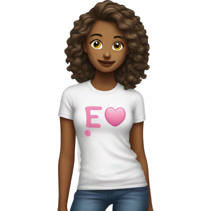Tee shirt girly emoji