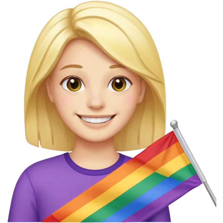 Nazi with pride flag emoji