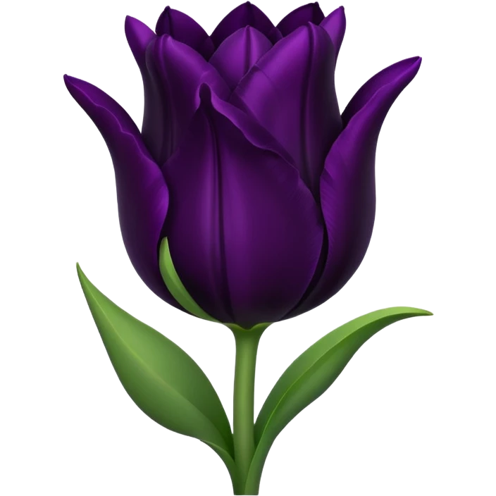 a black tulip emoji