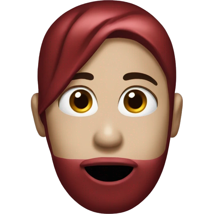 Dark red kiss mark emoji