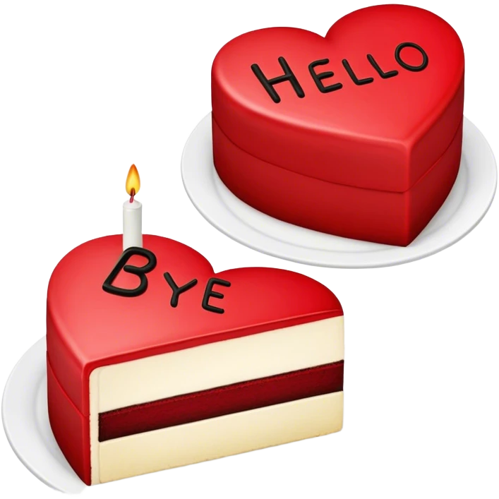 Create a heart broken shaped cake divided in two pieces. The first piece is fully black with a written message on top that says “Bye 20’s” and the second piece of the cake is red and  has a message that says “hello 30s” emoji