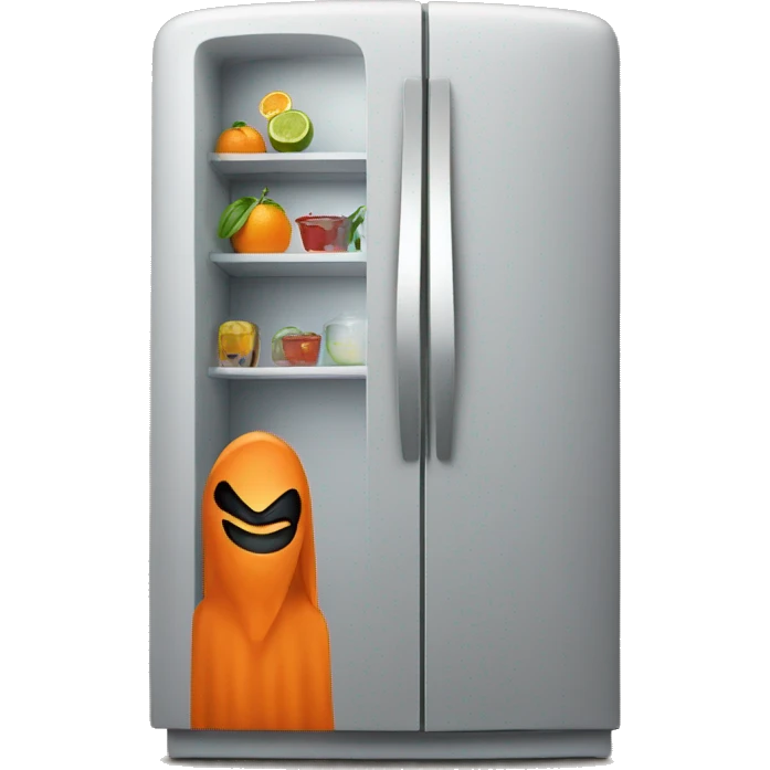 orange colour refrigerator superhero characters emoji