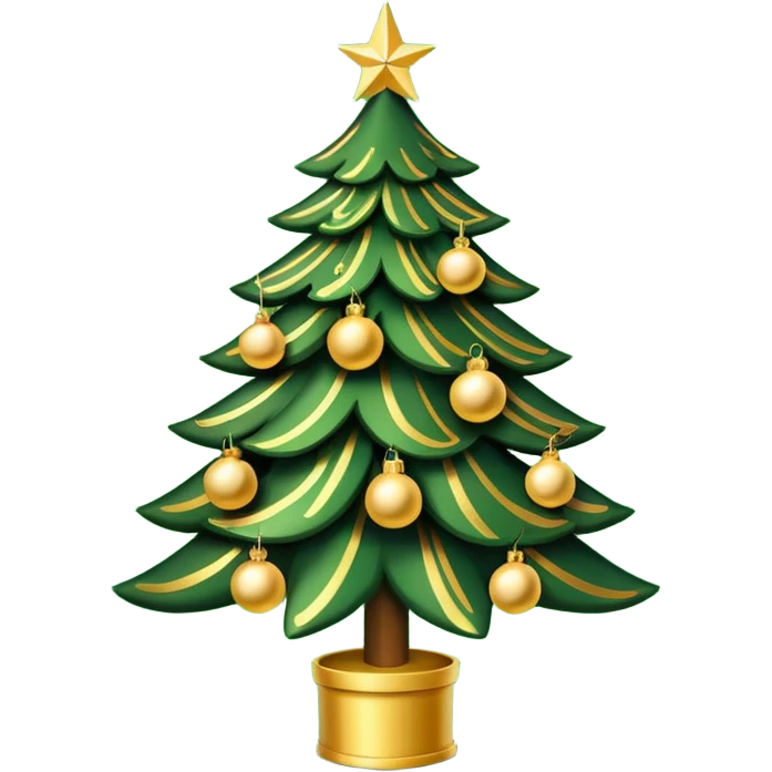 Christmas tree with Gold decoration’s emoji