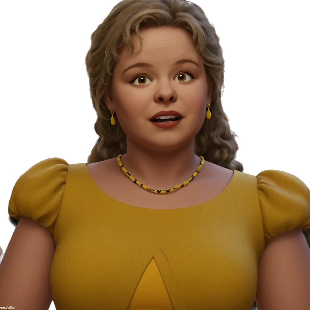 girl in yellow dress closeup emoji