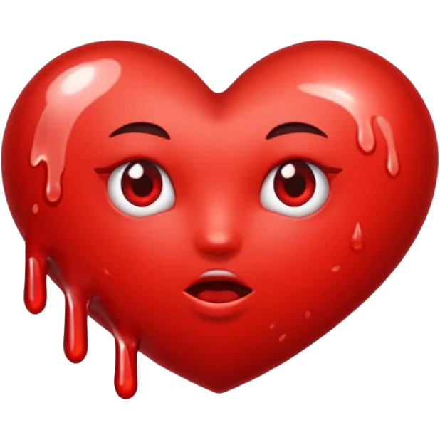 glitter red blood emoji