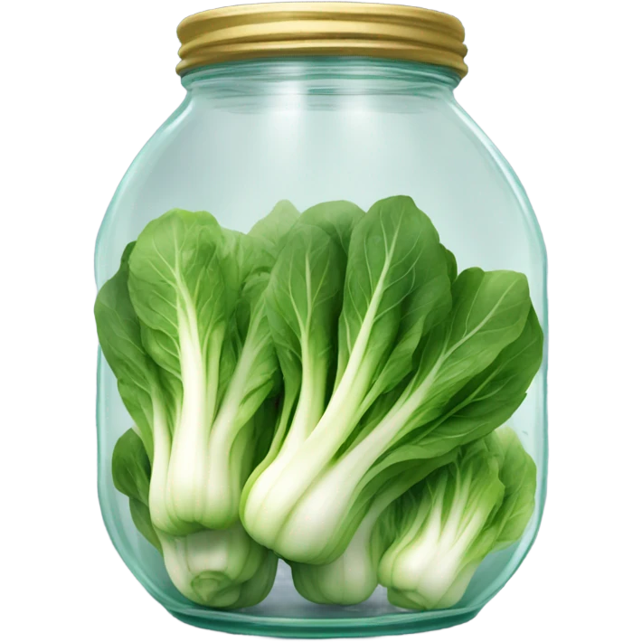 cut pak choi in a jar emoji