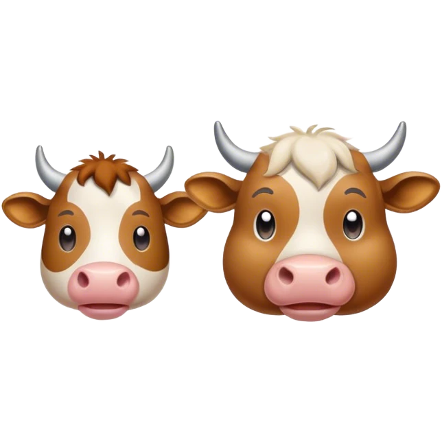 Cow with another cow  emoji
