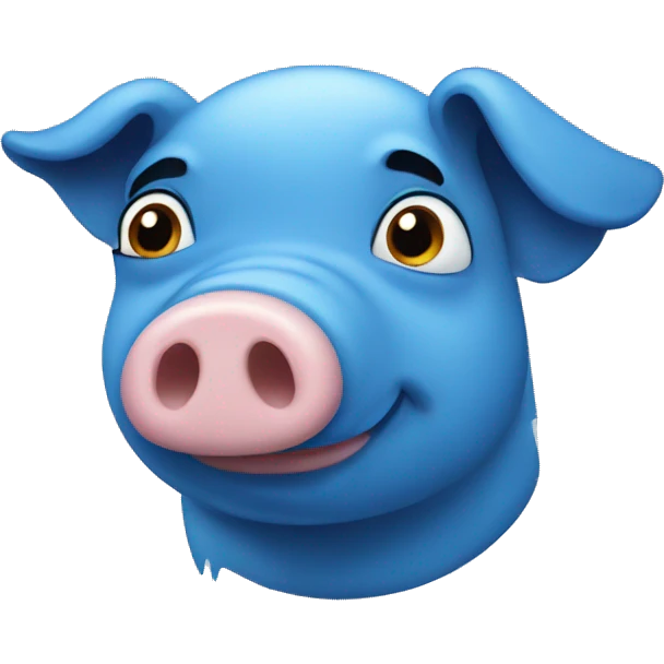 blue pig emoji