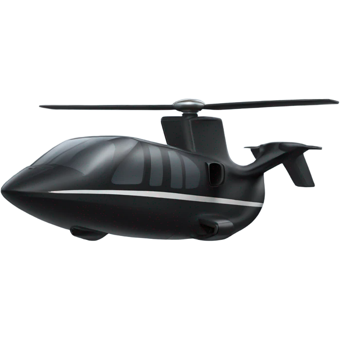 Evtol aircraft in black emoji