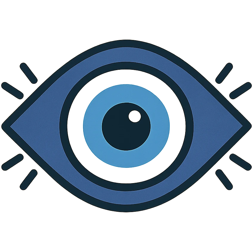 Evil eye 🧿 icon in a flat toon style  emoji