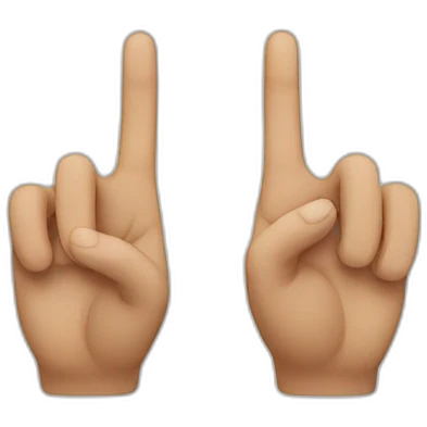 two fingers emoji