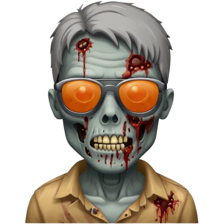 zombie wtih black sunglasses  emoji