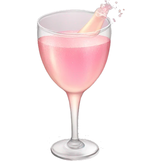 Pink champagne  emoji