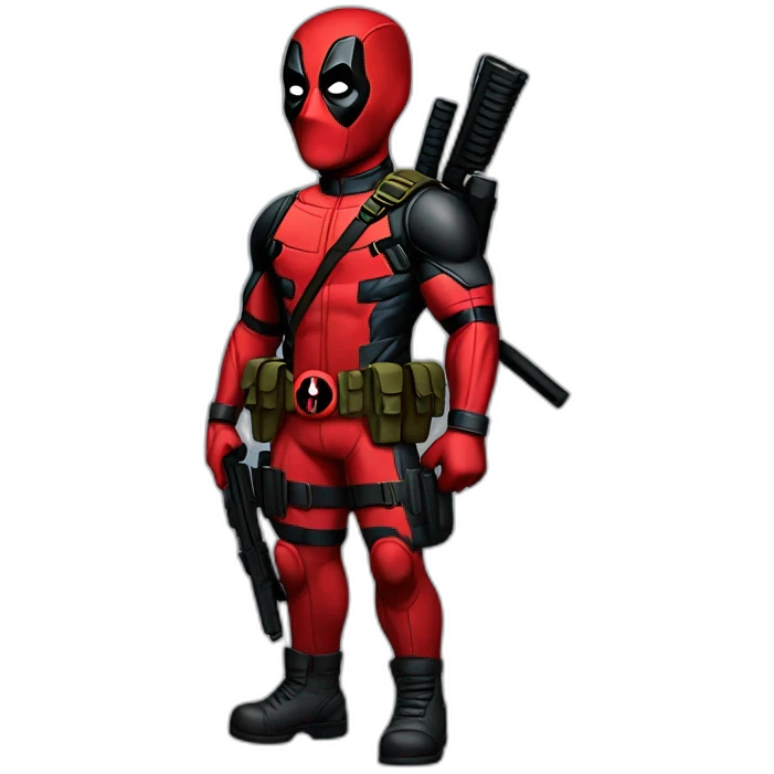 Deadpool con uniforme militar emoji