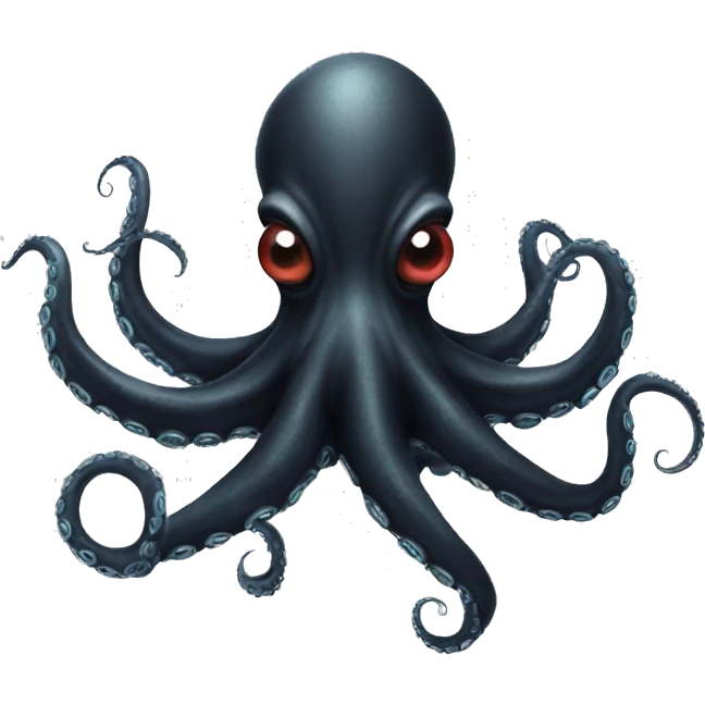 Black Alien Octopus emoji
