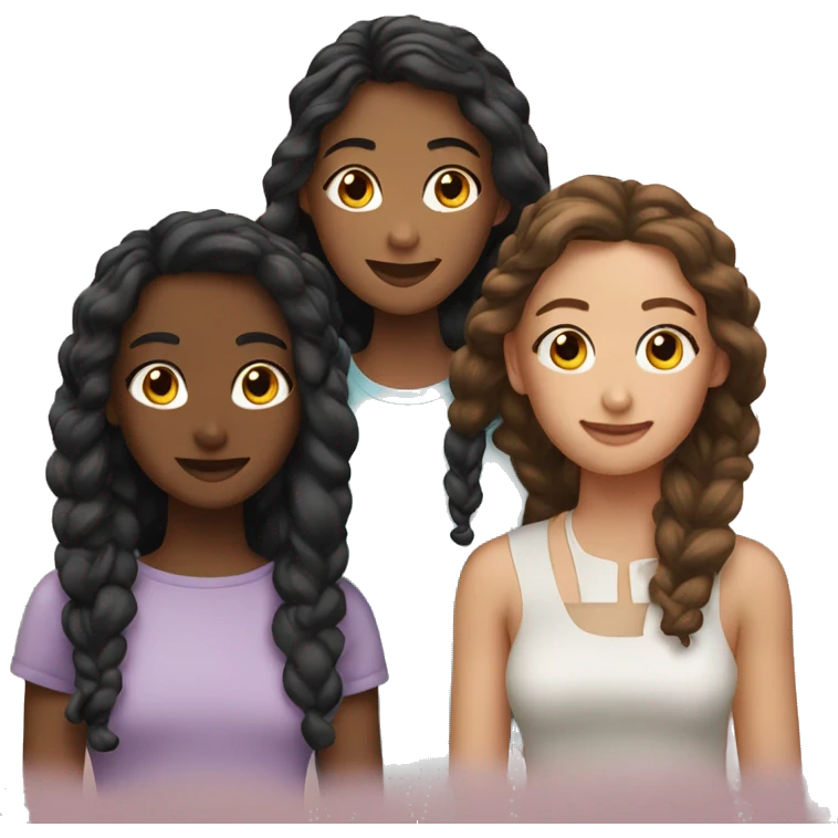 3 girl best friends  emoji
