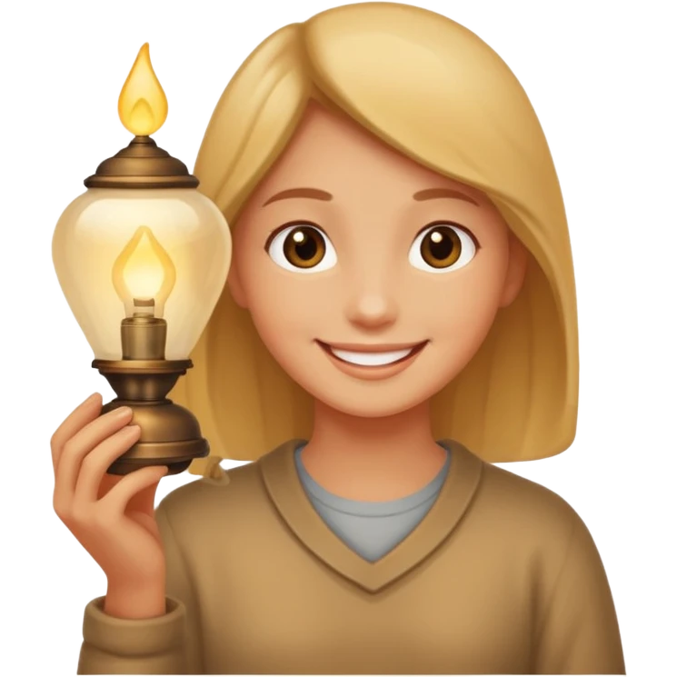 holding lamp emoji