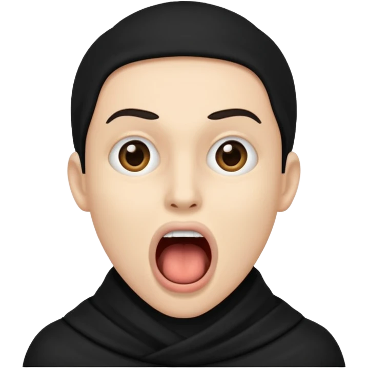 mysterious figure with open mouth emoji