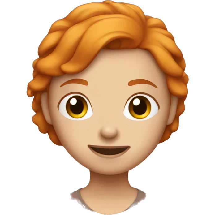 Ginger girl on bed emoji
