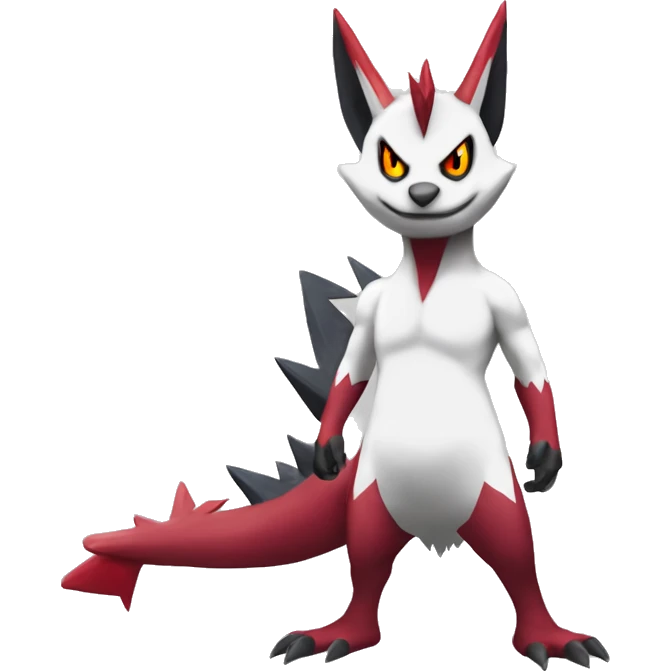 Cool Edgy Zangoose-Seviper Fakémon Digimon with Edgy markings, full body, outlined emoji