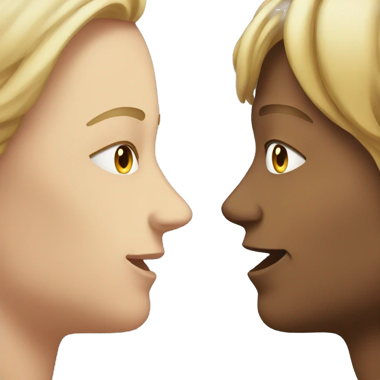 two people talking face to face emoji