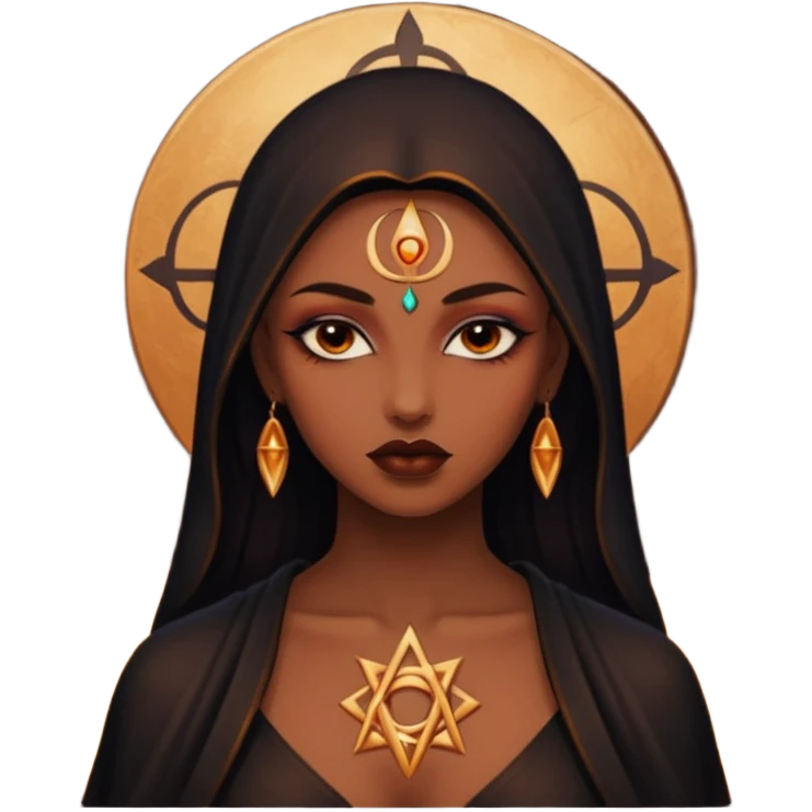 Dark oil traced over woman’s skin forming occult symbols, sensual devotion emoji