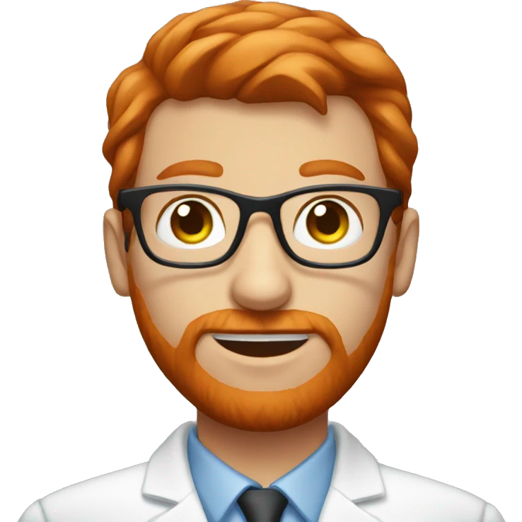 redhead man as an optometrist  emoji