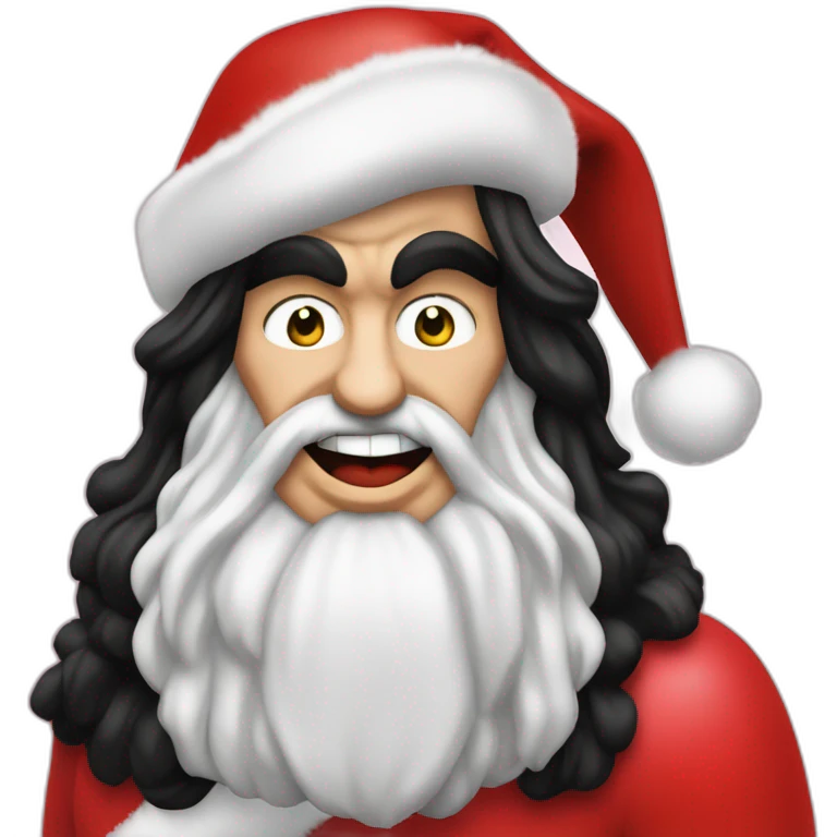 Gene simmons de Kiss vestido de santa claus emoji