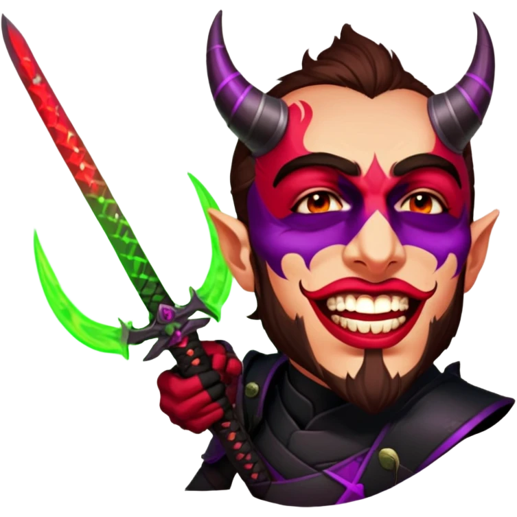 Demon-Horned Warrior emoji