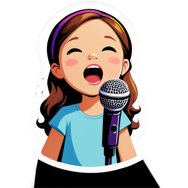 Girl sing emoji