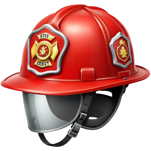 firefighter rescue helmet with badge emoji