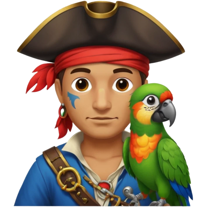 pirate and parrot emoji