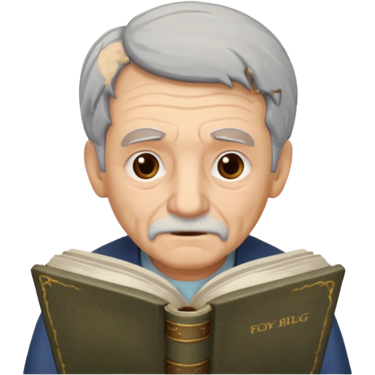 Old man reading Bible  emoji