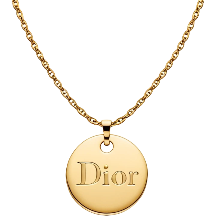 Necklace that says Dior on it  emoji