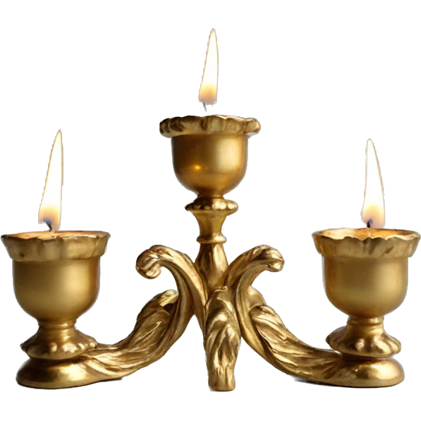 Vintage gold candle holder for 5 candles  emoji