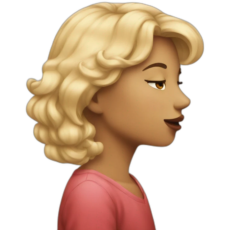Girl kiss emoji