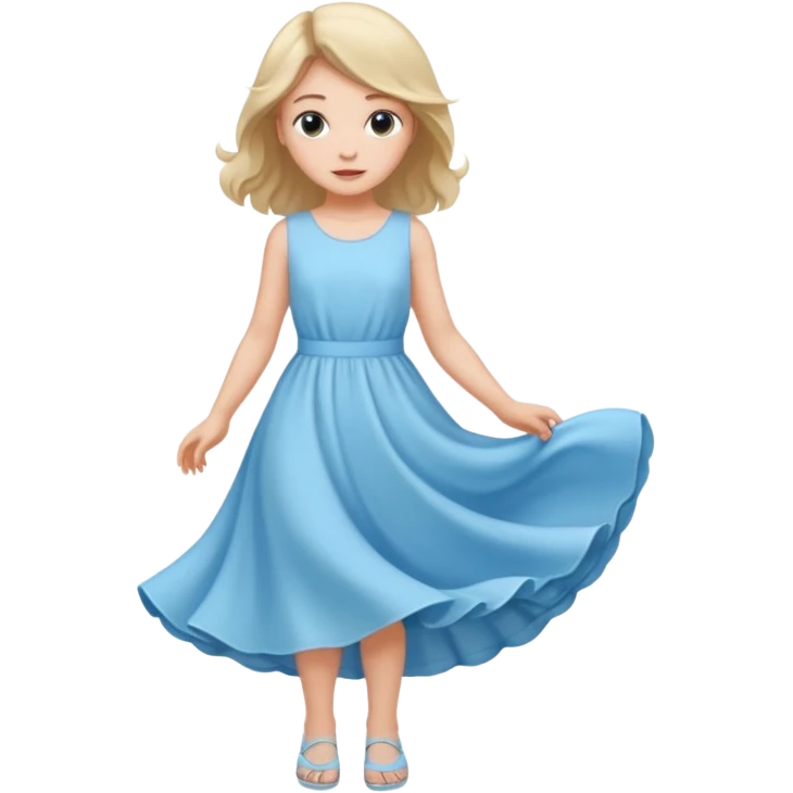 Girl curtsying with dress emoji