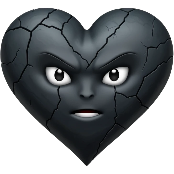 evil black heart emoji