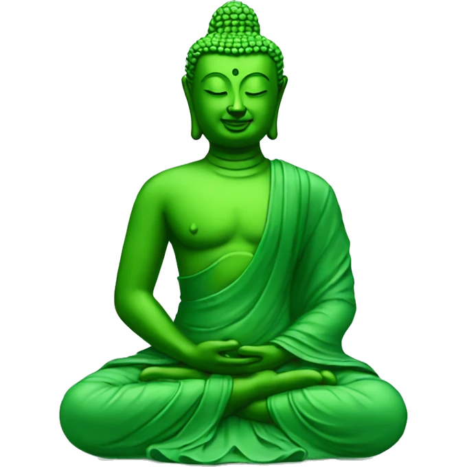 bouddha vert emeraude emoji