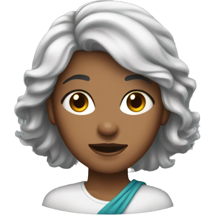 siler haired woman emoji