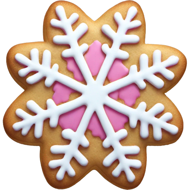 pink snowflake cookie  emoji
