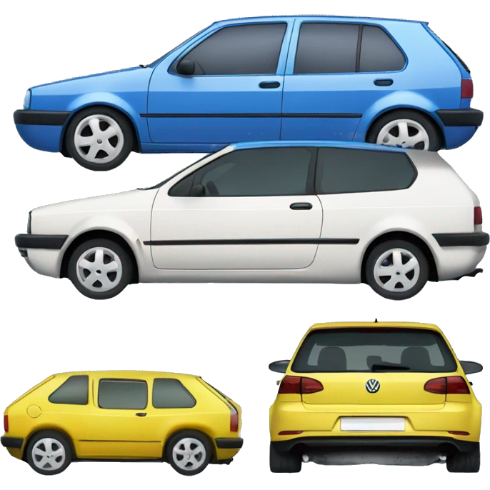 Volkswagen Golf mark 4 blue emoji