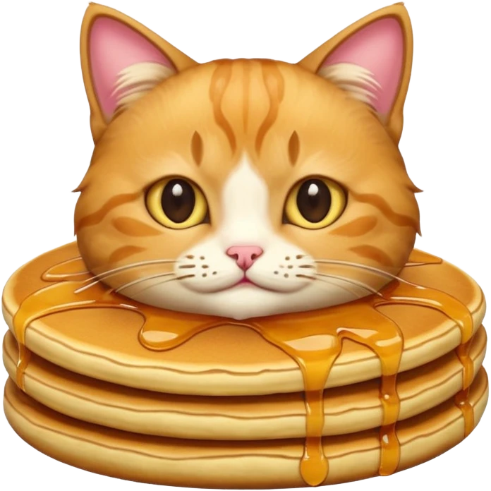 cat as pancake emoji