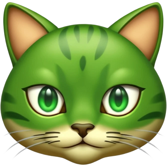 Emoji of my beautiful big Green Cat eyes shaped emoji
