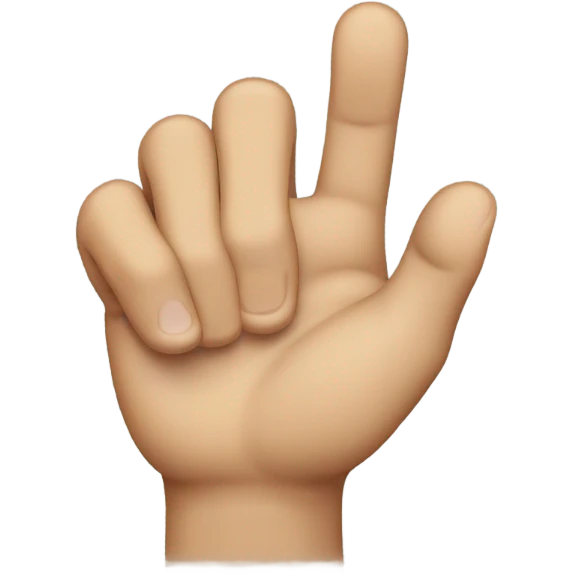 middle and ring fingers folded down emoji