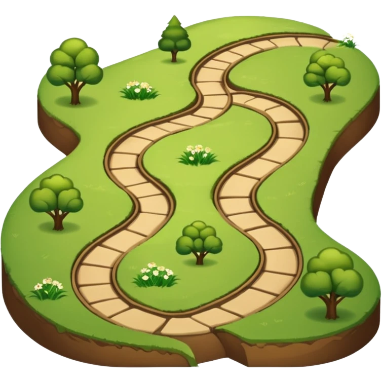 intersecting pathways, two or more winding paths crossing each other emoji